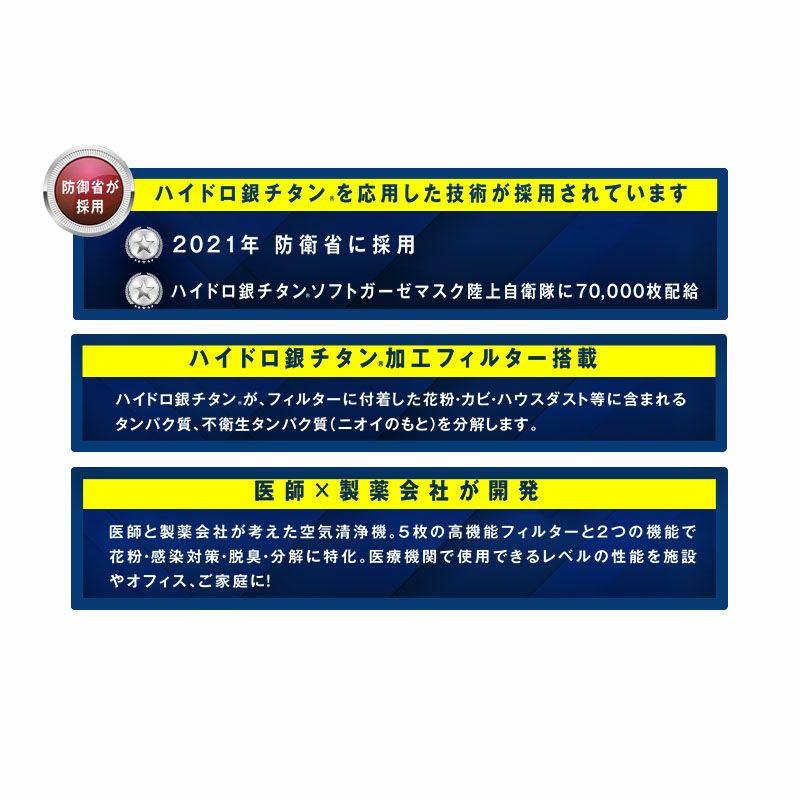 ハイドロ銀チタン 空気清浄機 セブンガードプロ - 季節、空調家電