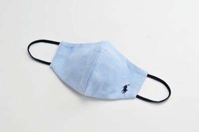 【ポロ ラルフ ローレン】メルトブローン不織布 防御フィルター入り ハイドロ銀チタン(R)ソフトガーゼマスク サックス
