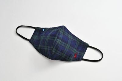 【ポロ ラルフ ローレン】メルトブローン不織布 防御フィルター入り ハイドロ銀チタン(R)ソフトガーゼマスク ブラックウオッチ ワイン