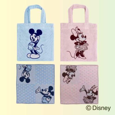 【+4】ハイドロ銀チタン(R)『Disney(ディズニー)』パステル タオルハンカチ＆ミニバッグ セット